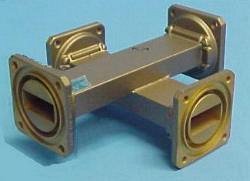 4 Port Waveguide Crossguide Directional Coupler