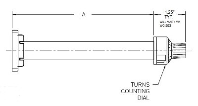 Rectangular Waveguide Shorts With Shaft Control - Diagram