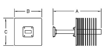 Very High Power Waveguide Termination - Series 960 Diagram