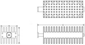 Super High Power Waveguide Termination - 980 Series Diagram