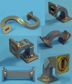Waveguide Bends, Twists, Miters, Straight Section, Custom E Bends, Custom H Bends