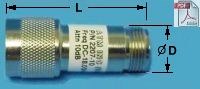 Coax Fixed Attenuator 2 Watt - Type N M/F