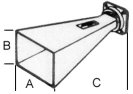 Waveguide Standard Gain Horn Antenna - Diagram